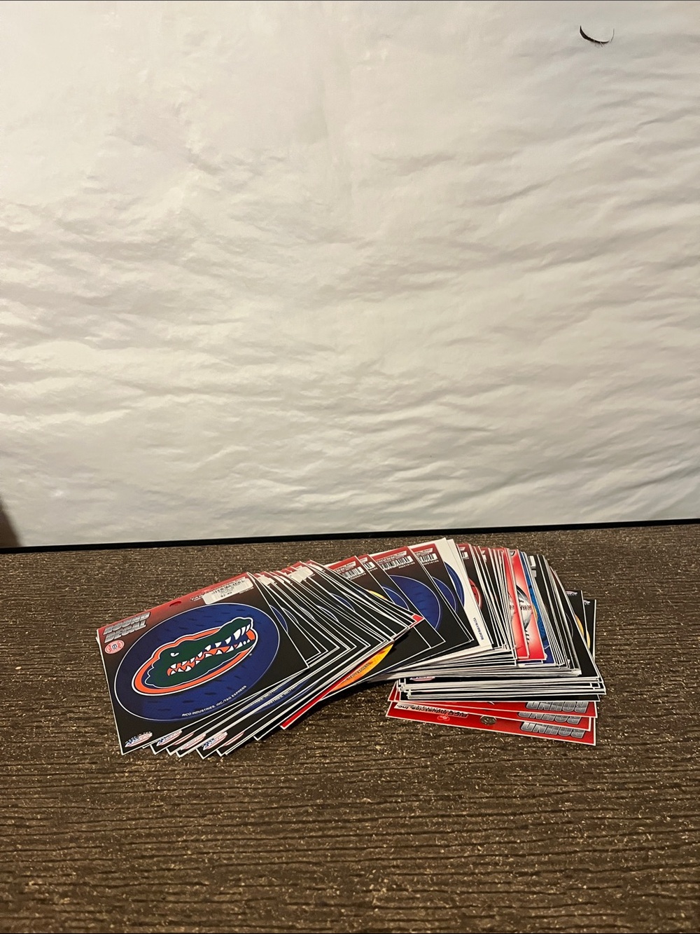 Rico Industries Resale collectors lot NCAA, NBA, MLB and NFL Round Decals NIP